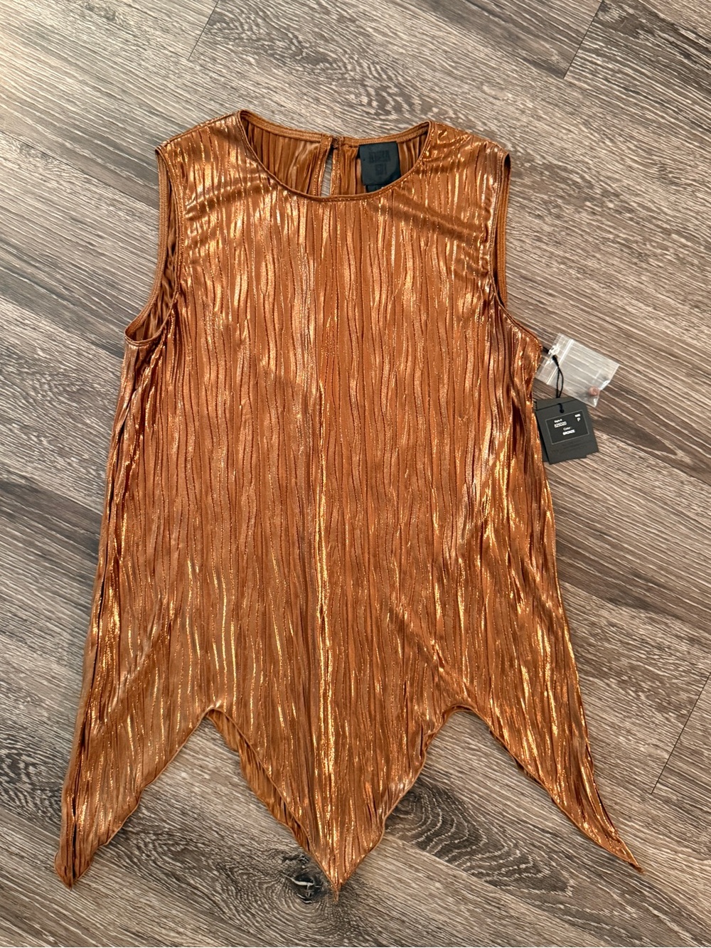 Anna Sui Pleats Sleeveless Top New